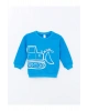 LCW Bisiklet Yaka Uzun Kollu Baskılı Erkek Bebek Sweatshirt