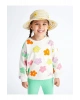 LCW baby Bisiklet Yaka Uzun Kollu Baskılı Kız Bebek Sweatshirt ve Tayt 2li Takım