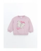 LCW Kids Bisiklet Yaka Kalın Baskılı Kız Çocuk Sweatshirt