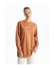 LCW Modest Bisiklet Yaka Baskılı Kadın Sweatshirt Tunik