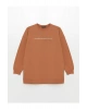 LCW Modest Bisiklet Yaka Baskılı Kadın Sweatshirt Tunik