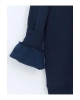 Xsıde Lacivert Bisiklet Yaka Baskılı Kadın Kalın Sweatshirt