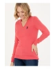 U.S. Polo Assn. V Yaka Slim Fit Pembe Kazak Kadın GTD02-BSK23