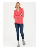 U.S. Polo Assn. V Yaka Slim Fit Pembe Kazak Kadın GTD02-BSK23