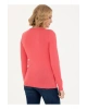 U.S. Polo Assn. V Yaka Slim Fit Pembe Kazak Kadın GTD02-BSK23
