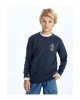 Lcw Bisiklet Yaka Baskılı Uzun Kollu Erkek Çocuk Sweatshirt
