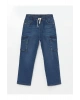 LC WAİKİKİ Kids İndigo Beli Lastikli Erkek Çocuk Kargo Jean Pantolon