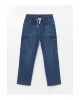 LC WAİKİKİ Kids İndigo Beli Lastikli Erkek Çocuk Kargo Jean Pantolon