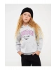 Baskılı Uzun Kollu Kız Çocuk Hoodie