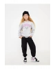 Baskılı Uzun Kollu Kız Çocuk Hoodie