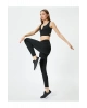 Spor Tayt Yüksek Bel Slim Fit İnterlok