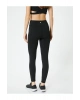 Spor Tayt Yüksek Bel Slim Fit İnterlok