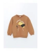 LCW Kids Bisiklet Yaka Uzun Kollu Baskılı Erkek Bebek Sweatshirt ve Eşofman Alt 2li Takım