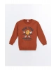 LCW Kids Bisiklet Yaka Erkek Bebek Sweatshirt ve Eşofman Alt 2li