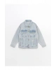 Asit Yıkamalı Basic Uzun Kollu Kız Çocuk Jean Ceket