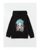 LCW Kids Kapüşonlu Baskılı Kız Çocuk Sweatshirt (W4)