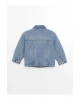 Asit Yıkamalı Gömlek Yaka Basic Kız Bebek Jean Ceket