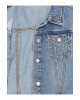 Asit Yıkamalı Gömlek Yaka Basic Kız Bebek Jean Ceket