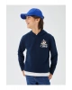 Nostaljik Maymun Baskılı Uzun Kollu Erkek Çocuk Hoodie