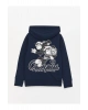 Nostaljik Maymun Baskılı Uzun Kollu Erkek Çocuk Hoodie