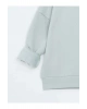 LCW Vision Gri Boston Baskılı Oversize Kadın Kalın Sweatshirt