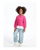 Bisiklet Yaka Uzun Kollu Baskılı Kız Bebek Sweatshirt (W4)