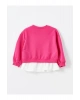 Bisiklet Yaka Uzun Kollu Baskılı Kız Bebek Sweatshirt (W4)