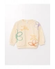 LW - Bisiklet Yaka Baskılı Kız Bebek Sweatshirt