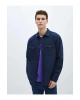 LCW Jeans İndigo Regular Fit Uzun Kollu Erkek Jean Gömlek