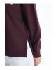 LCW Vision Mürdüm Bisiklet Yaka Baskılı Oversize Kadın Kalın Sweatshirt
