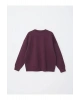 LCW Vision Mürdüm Bisiklet Yaka Baskılı Oversize Kadın Kalın Sweatshirt