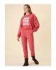 Bisiklet Yaka Baskılı Uzun Kollu Kadın Sweatshirt