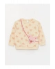 LCW baby Ekru Bisiklet Yaka Uzun Kollu Baskılı Kız Bebek Sweatshirt ve Tayt 2li Takım