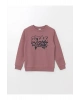 Bisiklet Yaka Baskili Uzun Kollu Erkek Cocuk Sweatshirt - W42964Z4