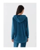 DREAM Kapüşonlu Nakışlı Uzun Kollu Kadife Kadın Pijama Üst Sweatshirt