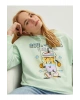 LCW Vision Yeşil Kapüşonlu Baskılı Uzun Kollu Kadın Sweatshirt
