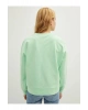 LCW Vision Yeşil Kapüşonlu Baskılı Uzun Kollu Kadın Sweatshirt