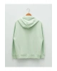 LCW Vision Yeşil Kapüşonlu Baskılı Uzun Kollu Kadın Sweatshirt