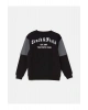 LCW Kids Siyah Bisiklet Yaka Erkek Çocuk Kalın Sweatshirt