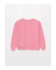 LCW Kids Bisiklet Yaka Baskılı Uzun Kollu Kız Çocuk Sweatshirt