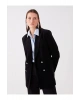 LCWAIKIKI Classic Siyah Düz Uzun Kollu Kadın Blazer Ceket