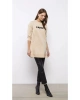 Classic Bisiklet Yaka Nakışlı Uzun Kollu Oversize Kadın Tunik