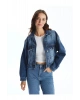 Vision Koyu Rodeo Oversize Kadın Jean Ceket