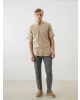 LCWAIKIKI Classic Bej Regular Fit Poplin Erkek Gömlek