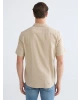 LCWAIKIKI Classic Bej Regular Fit Poplin Erkek Gömlek