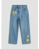 LCW baby Indigo Nakışlı Kız Çocuk Jean Pantolon