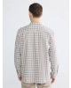 LCWAIKIKI Classic Gri Regular Fit Ekose Gabardin Erkek Gömlek