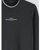 LCWAIKIKI Classic Antrasit Bisiklet Yaka Baskılı Erkek Sweatshirt