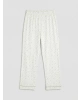 LCW DREAM Ekru Gömlek Yaka Çiçekli Kadın Pijama Takım