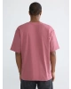 XSIDE Pembe Bisiklet Yaka Baskılı Erkek Tişört